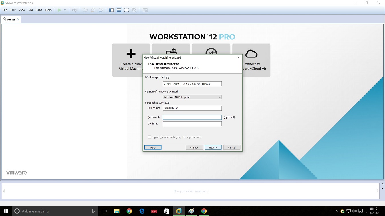 vmware workstation pro key two systems
